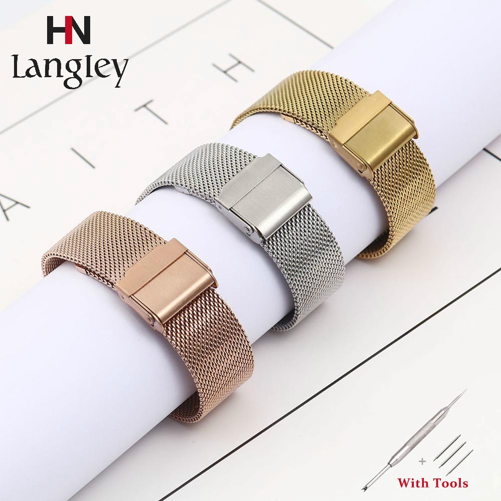 Gold mesh hot sale watch strap