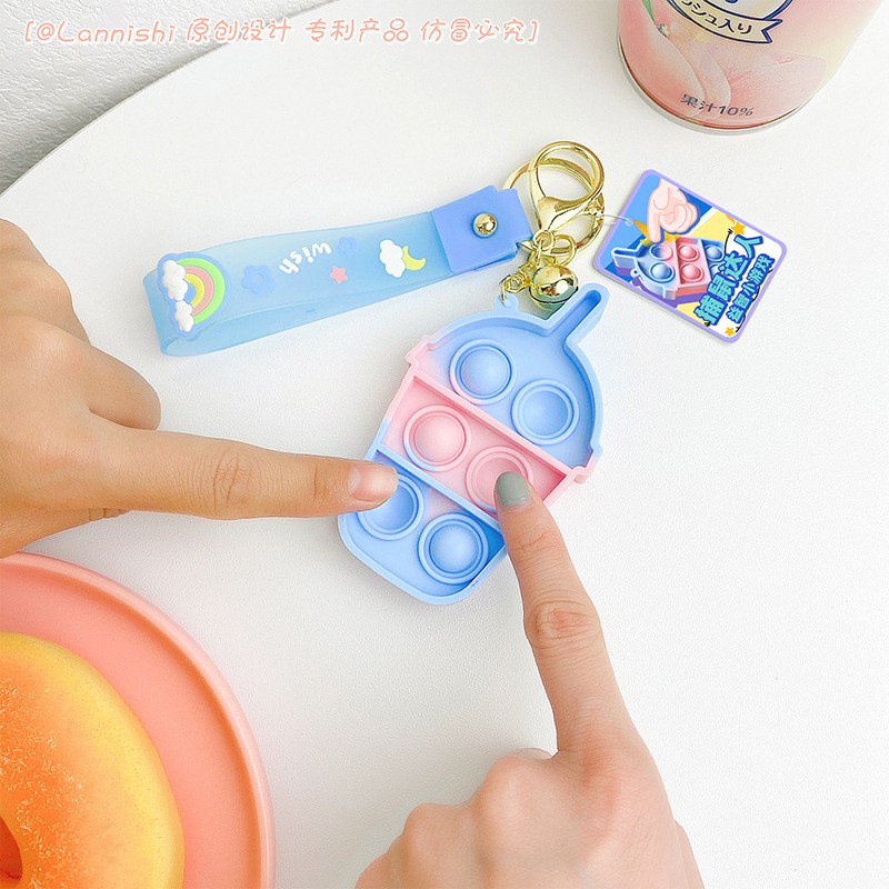 Pop it fidget toy Mini Pop it keychain Pop its Silicone Push Pop Bubble Fidget Toys Pop It