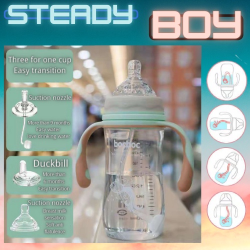 Brother Max - Pp Extra Wide Neck Feeding Bottle 160Ml/5Oz + S Teat (Grey) main image 0