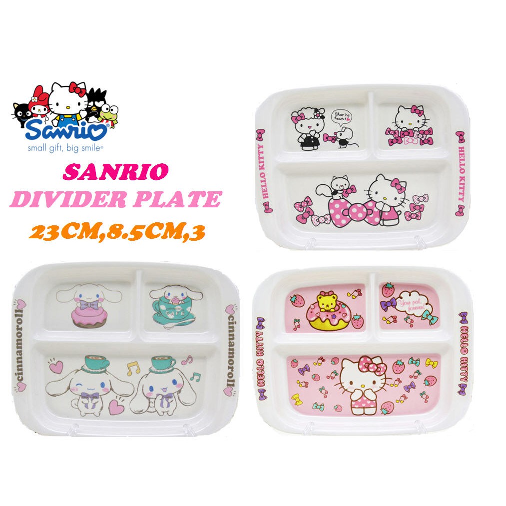 SANRIO DIVIDER PLATE*BOWL*FOOD*TABLEWARE*CUTE*FANCY*HELLO KITTY ...