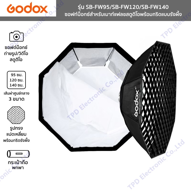 Godox 80cm Portable Octagonal Umbrella Softbox SB-UE 80cm 31.5in with –  AMBITFUL