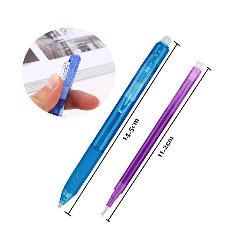 8 Color Retractable Ballpoint pen Set Press Erasable Pen Washable ...