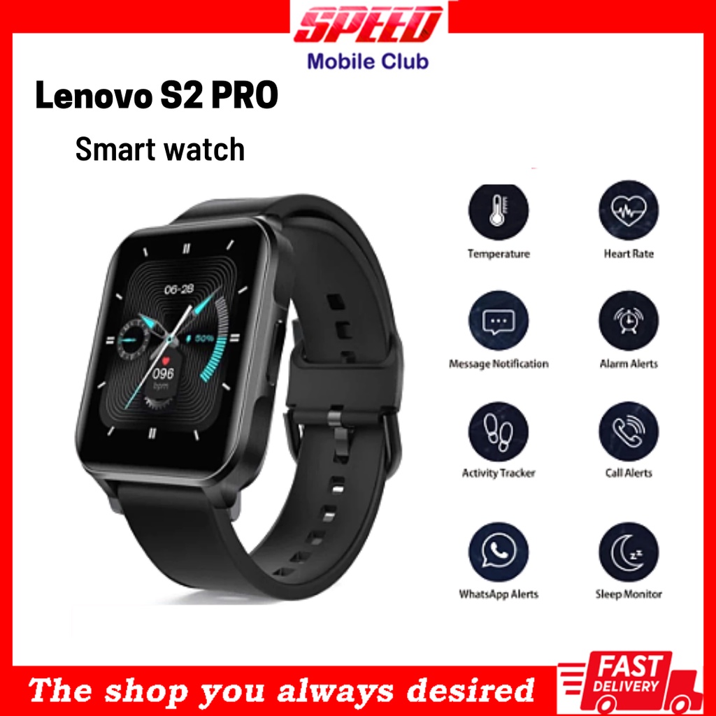 Lenovo S2 Pro Smart Watch HD Full Color Touch Screen Heart Rate