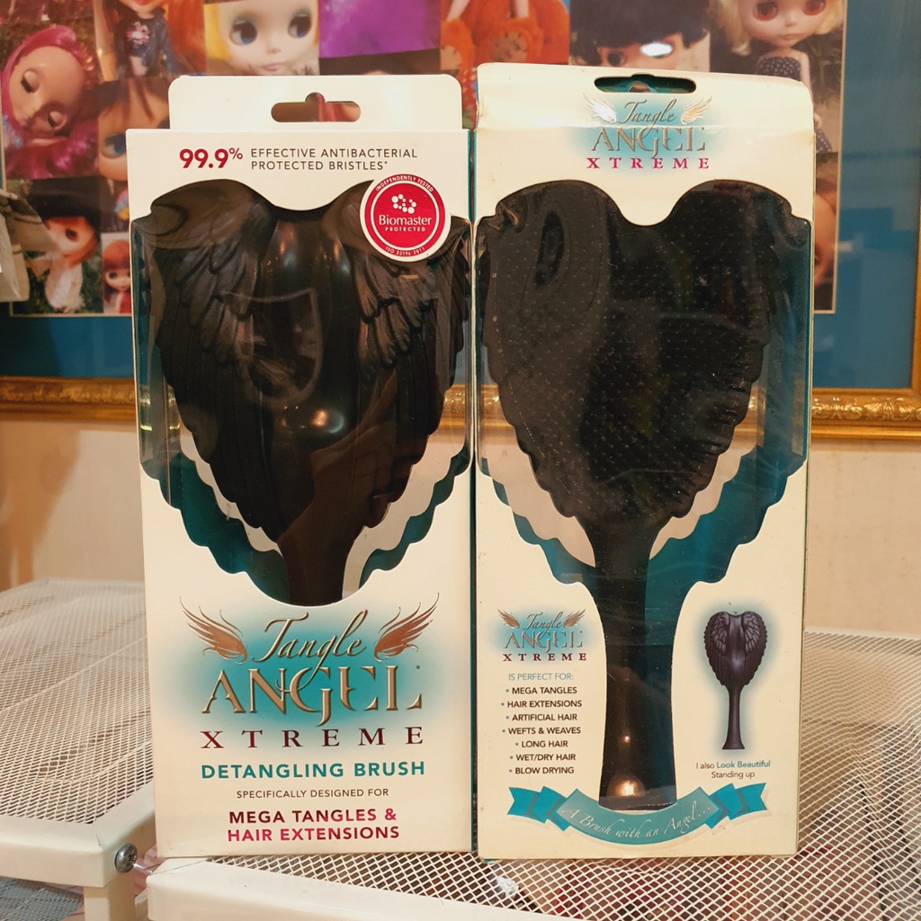 1 Authentic UK TANGLE ANGEL ANGLE COMB BRUSH HAIR XTREME EXTREME BLACK ...