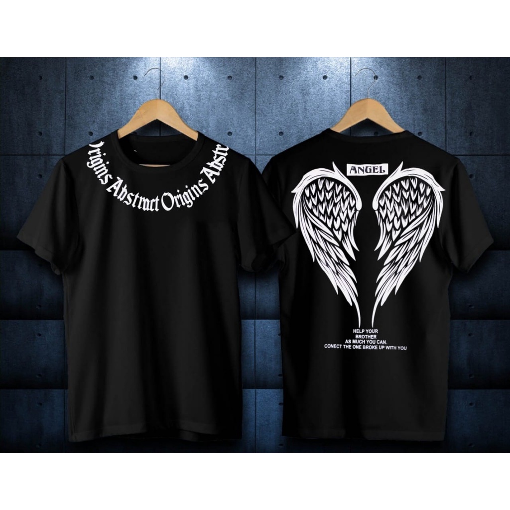 Men's T-Shirts/ANGEL Wings Gray T-Shirts/T-SHIRT BLACK/BLACK T-Shirts/DISTRO T-Shirts/Pictured T-Shirts/T-Shirts/ SABLON T-Shirts/Japanese T-Shirts/Men's Clothing DISTRO/T-SHIRT/ANIME T-Shirts/Latest 