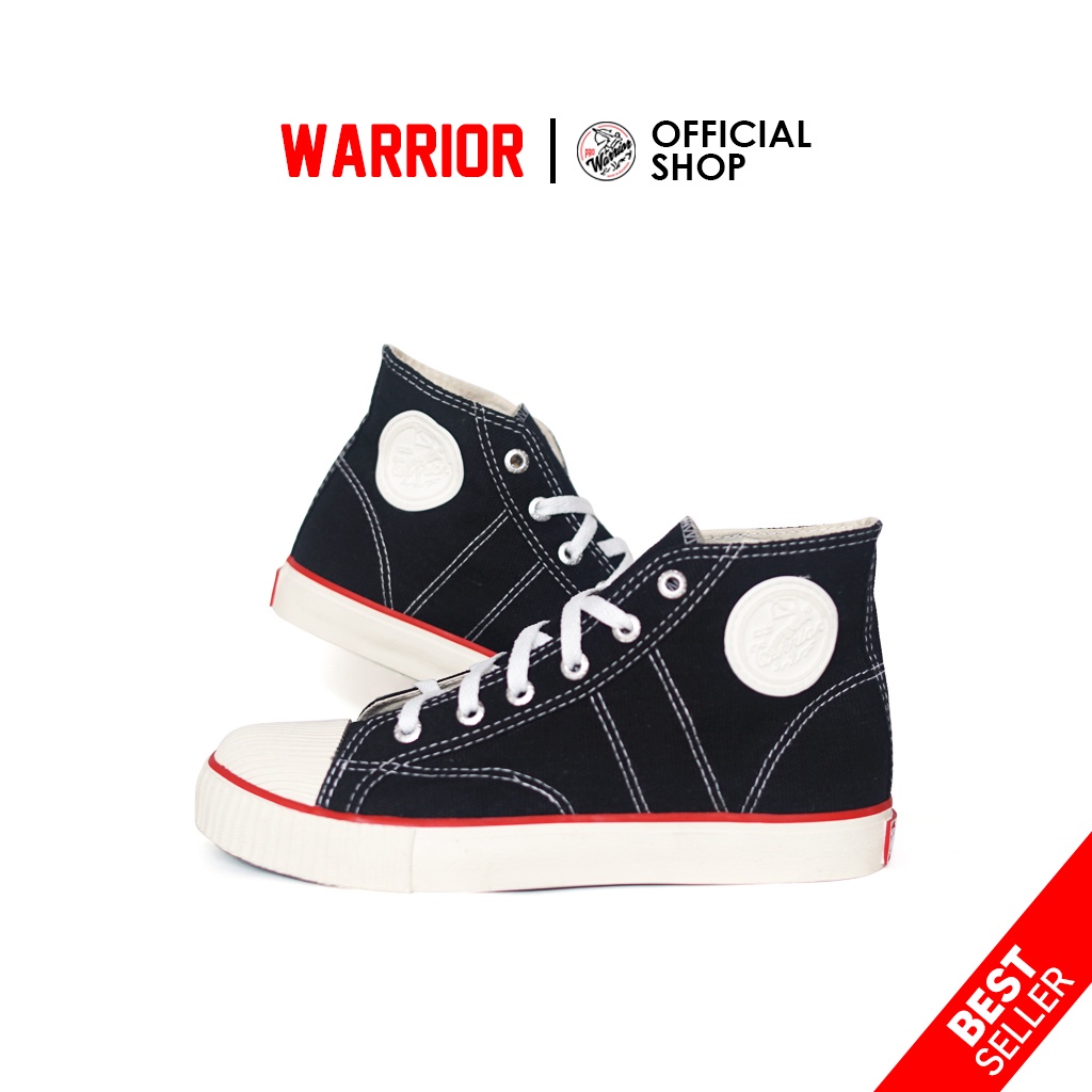 Sepatu Sekolah Warrior Classic Hitam Putih HC - Sepatu Sekolah - Sepatu Warior - Gambar 2