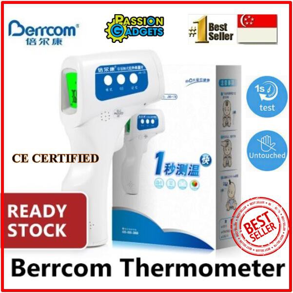 thumbnail interactive-video image 1 of Berrcom Non-Contact Forehead Thermometer - Digital Infrared For Adults, Kids, Babies With Fever Alarm 1 of 13