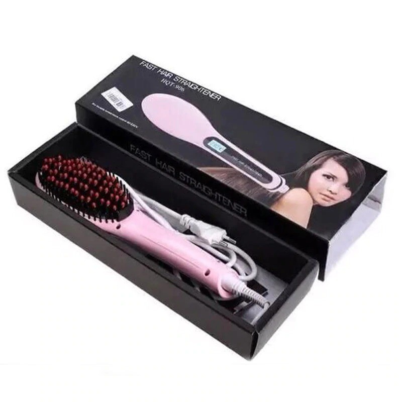 Electric fast on sale hair straightener brush