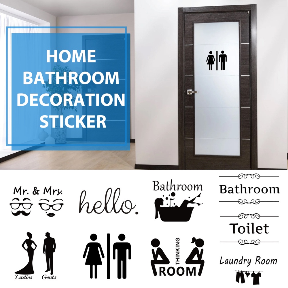 Creative Decal Wall Art Sticker Home Decoration Bathroom Cute Door ...