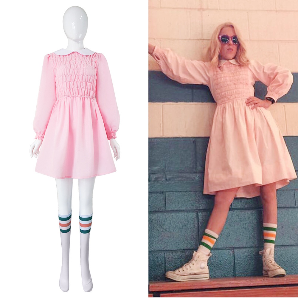 Eleven stranger things shop pink dress outfit