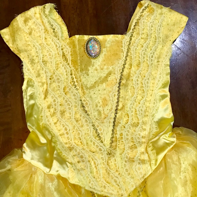 Disney princess Belle gown with lace last one red 7-8yrs size | Shopee ...