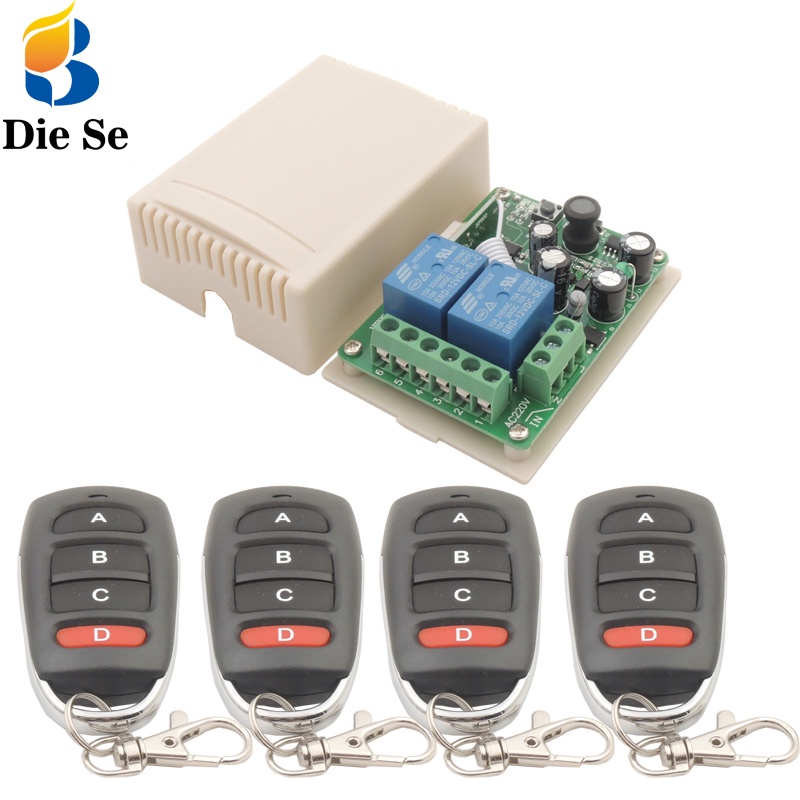 433 MHz Universal Remote Control Switch AC 110V 220V 10A 2CH rf Relay ...