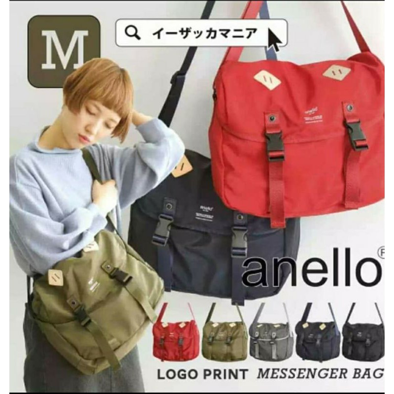 Anello logo print messenger bag best sale