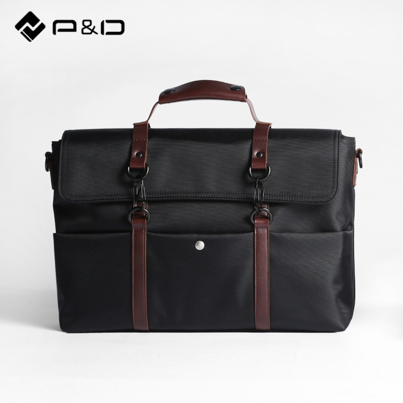 P&D Briefcase Men Water Resistant Business Male Crossbody Shoulder