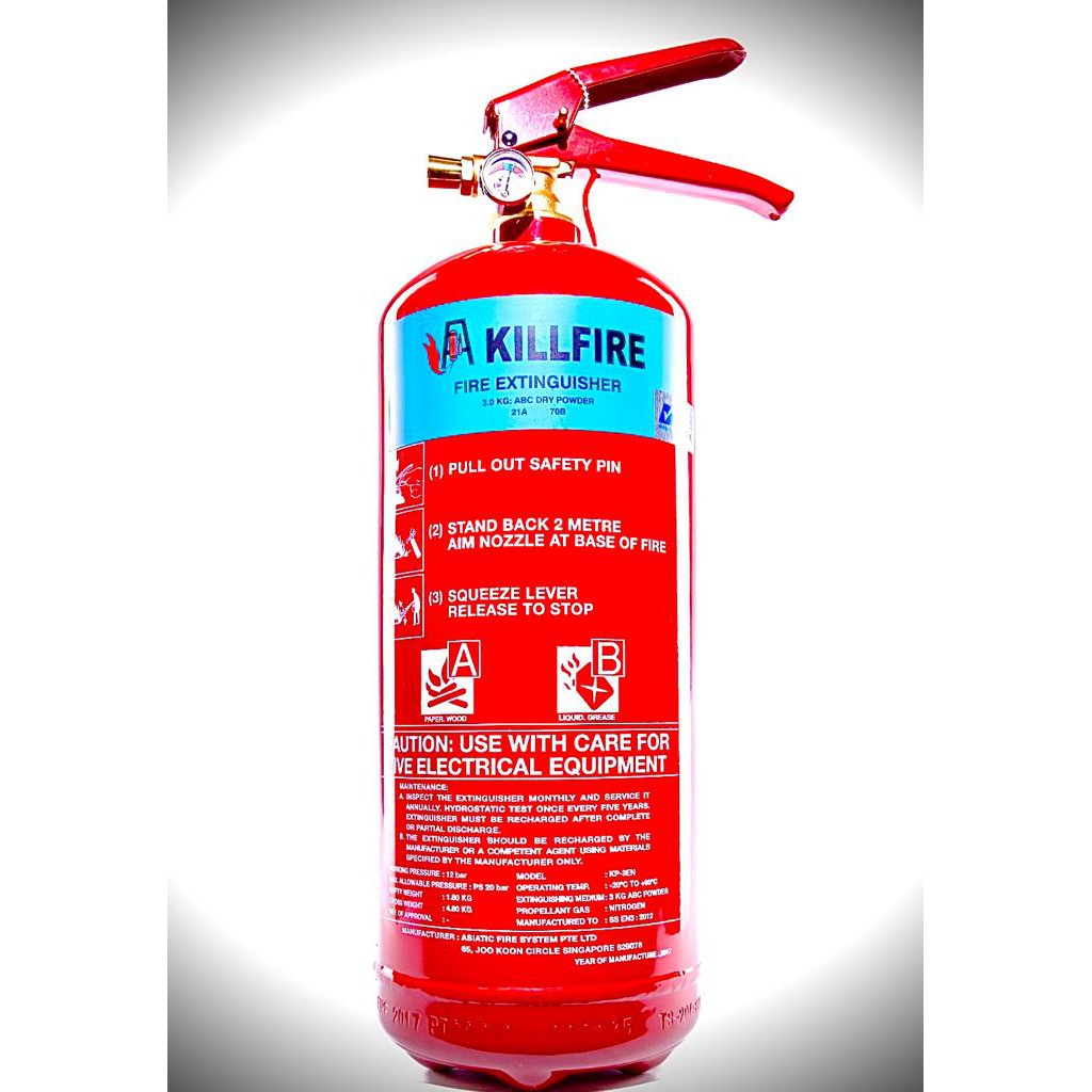 Killfire 1kg 2kg 3kg 4kg 6kg 9kg Pls Certified Ab Dry Powder Fire Extinguisher C W