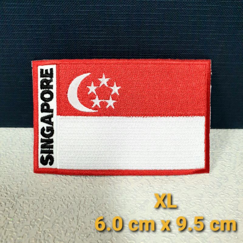 Iron On Patch Iron On Applique SG Iron On Patch Singapore Flag