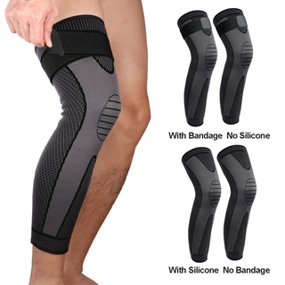 Compression Knee Pads Honeycomb Long Basketball Leg Sleeve Men Women Kids  Sport Calf Knee Brace Soccer Gym Leggings