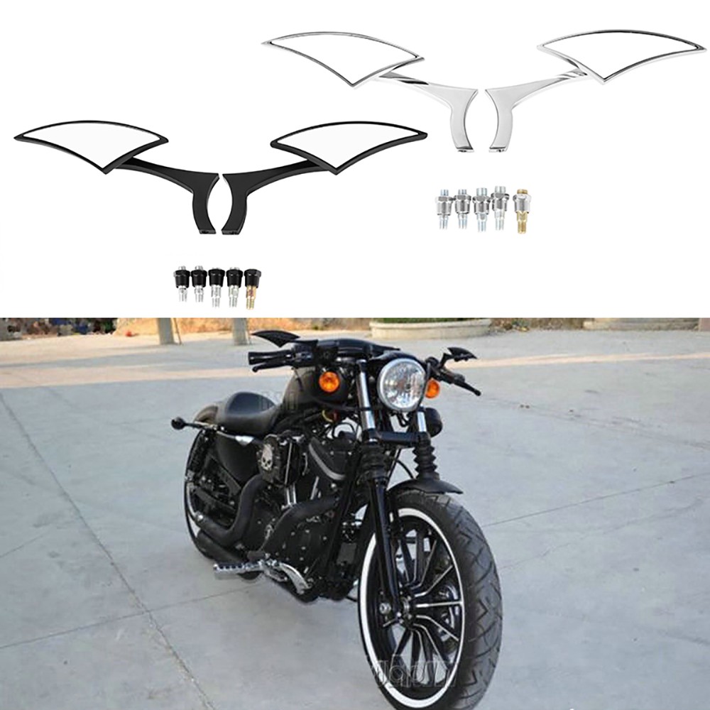 3 Classic Retro Motorcycle Round Rearview Mirror For Harley Sportster 883  1200 Iron 883 Softail Dyna Fatboy Motorcycle Rear View Mirrors