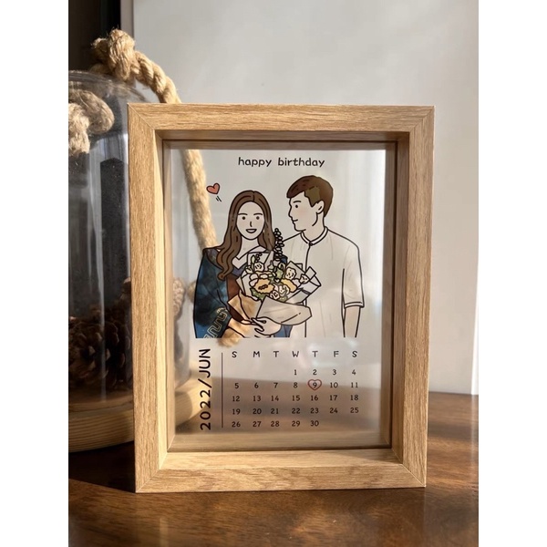 FREE SHIPPING 8inches frame!! Transparent Customise Calender Frame💕 ...