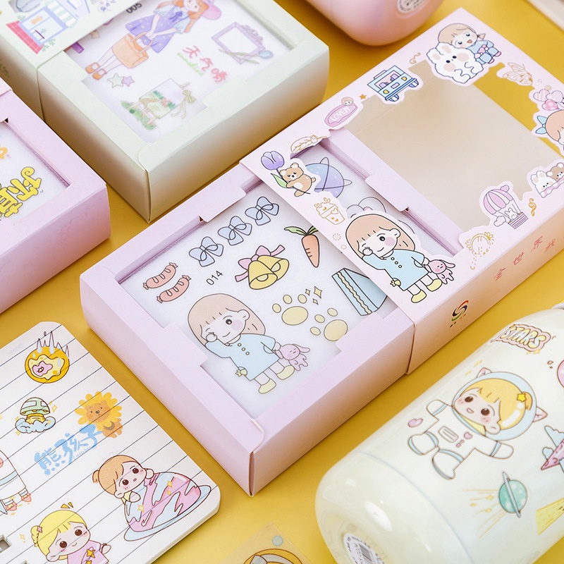 Creative Cartoon Frosted Hand Account Sticker Set for Students DIY ...