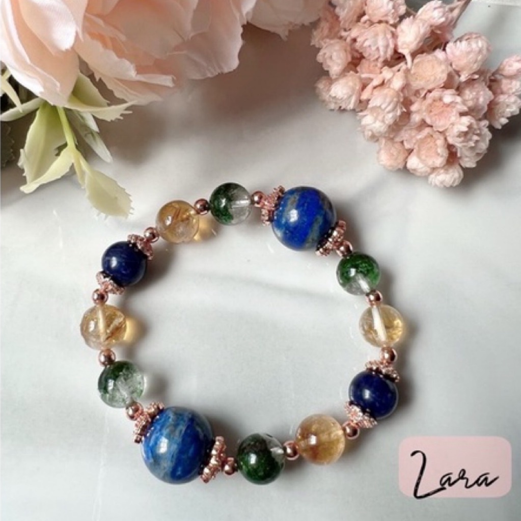 Lara Bracelet Lapis Lazuli Green Phantom Citrine Sodalite Shopee Singapore