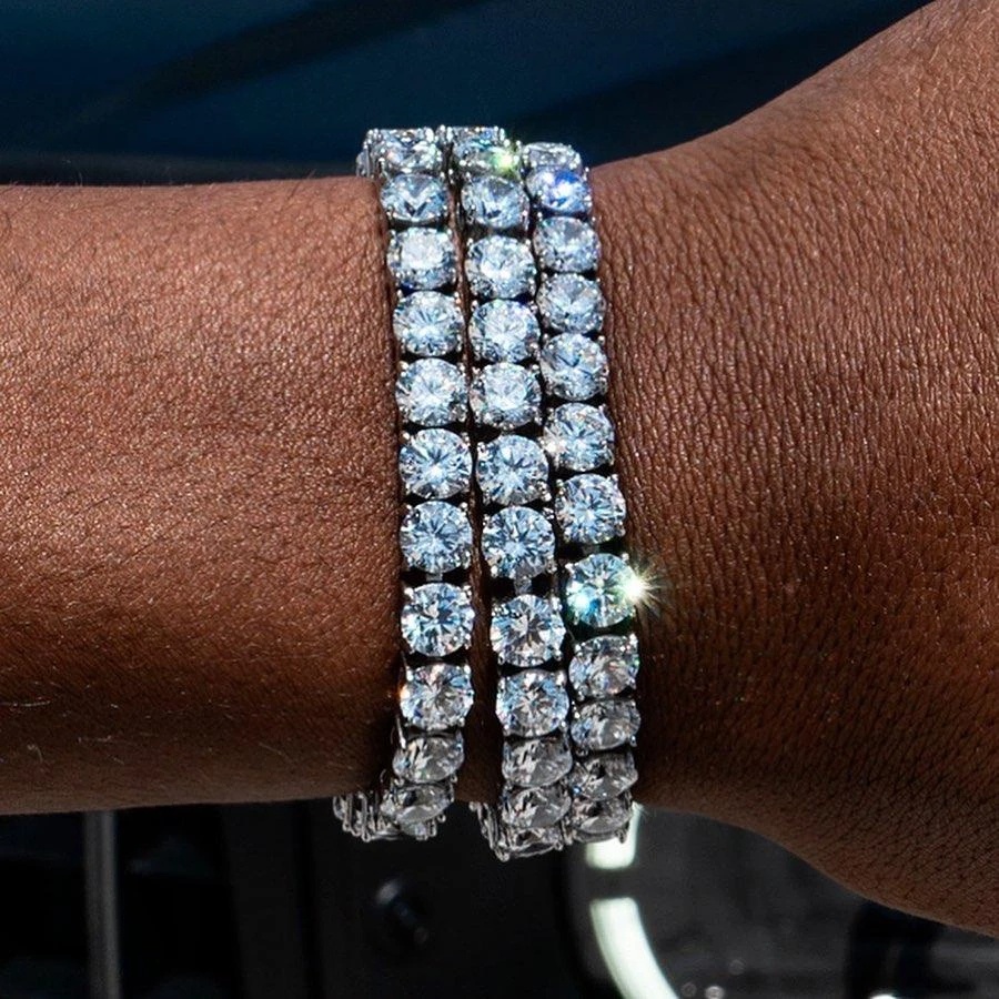 Mens diamond hot sale id bracelet