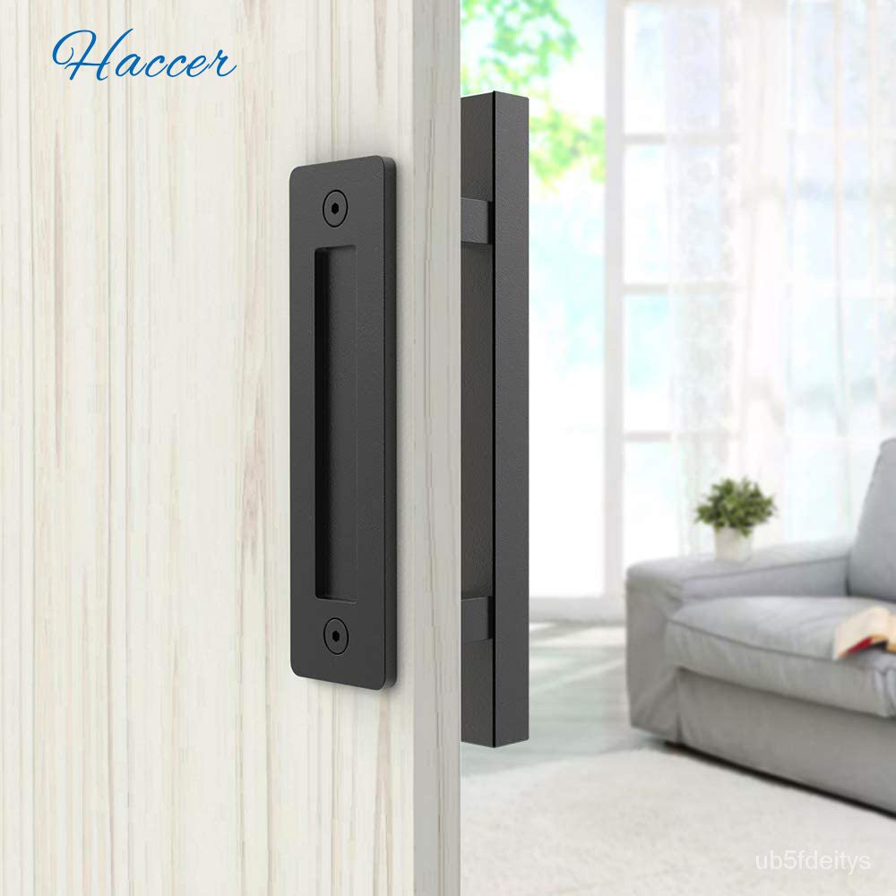 HACCER 12" Heavy Duty Pull Handle Sliding Barn Door Handle Flush Pull