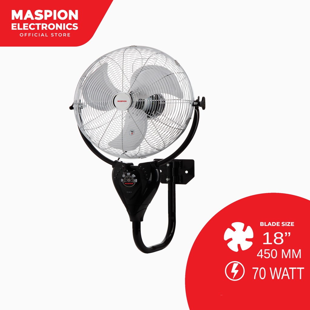 Maspion Power Wall Fan Kipas Angin Dinding 18 Inch PW-1802 RC - Gambar 2