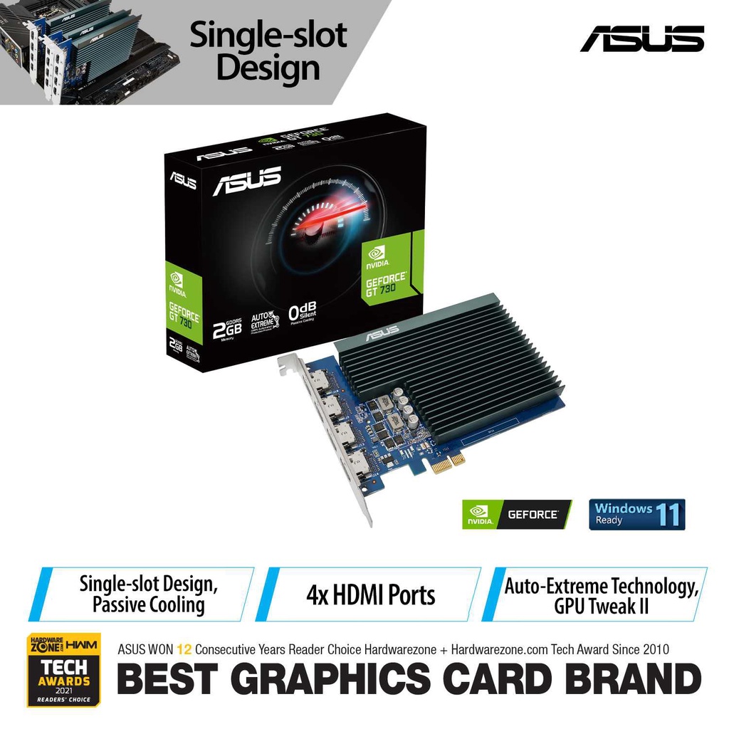 ASUS NVIDIA GeForce GT 730 Graphics Card - GT730-4H-SL-2GD5 | Shopee ...