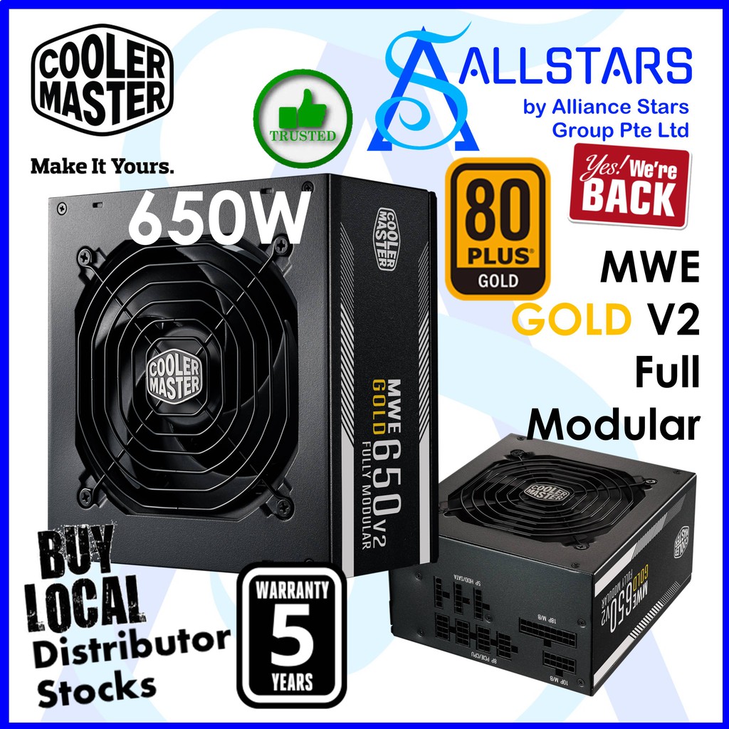 CM / Cooler Master / CoolerMaster MWE Gold V2 650W Full Modular ATX ...