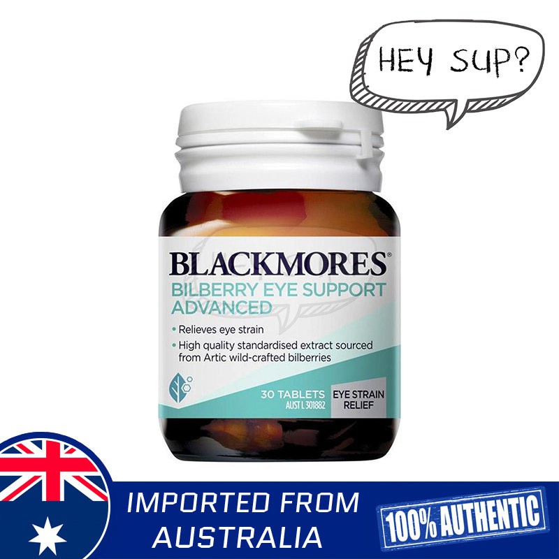 Blackmores Bilberry Eye Support 30 Tablets (Support Eye Health