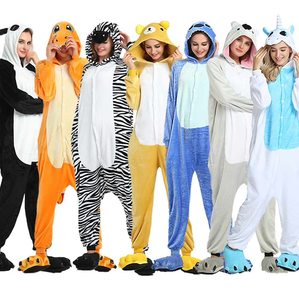 New Panda Onesies Unisex Stitch Totoro Kigurumi Animal Women's Pajamas