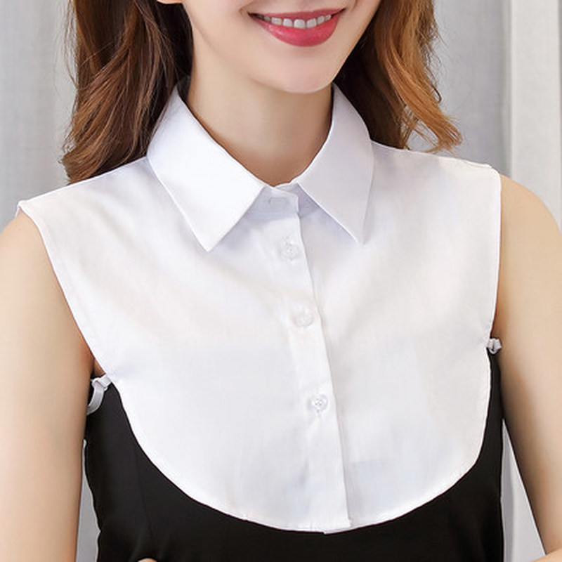 [ Ready Stock ] Korean Style White Black Fake Shirt Collar/ Women Detachable Lapel Fake Shirt Collar/ Fashion Dickey Blouse Peter False Collar/ Clothing Accessories