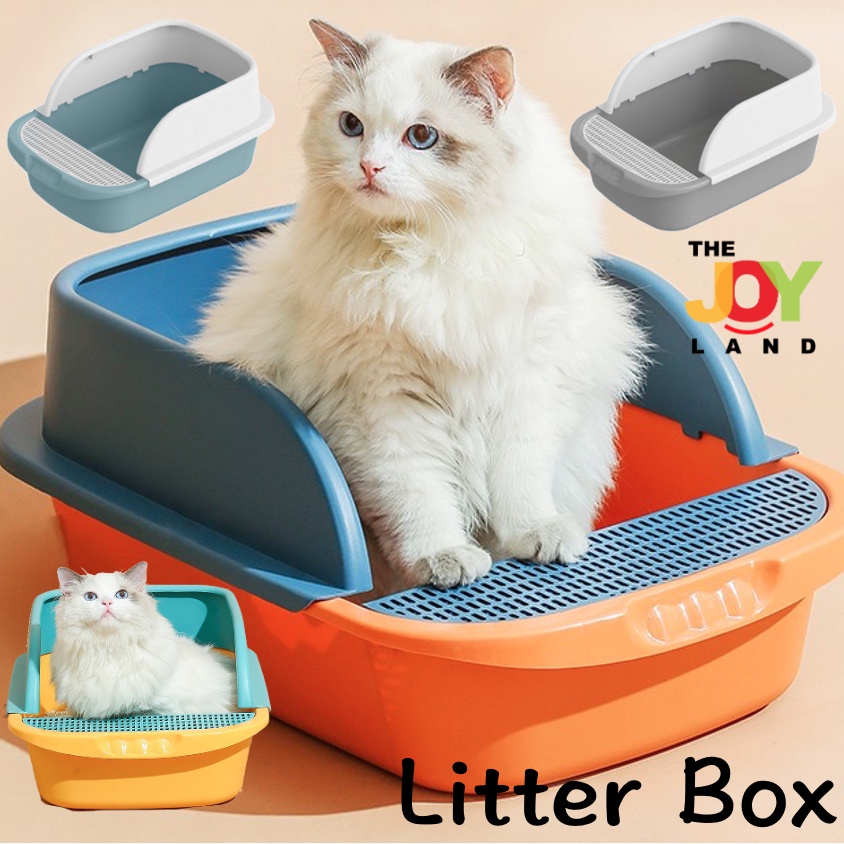 Cat Litter Box with Open Lid and Free Scoop / Open Cat Litter Box