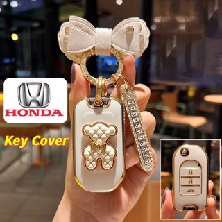 1PC Honda Jazz (2 Buttons) Car Key Pouch Leather Case Remote Control  Accessories Sarung Kunci Kereta Aksesori 车钥匙包
