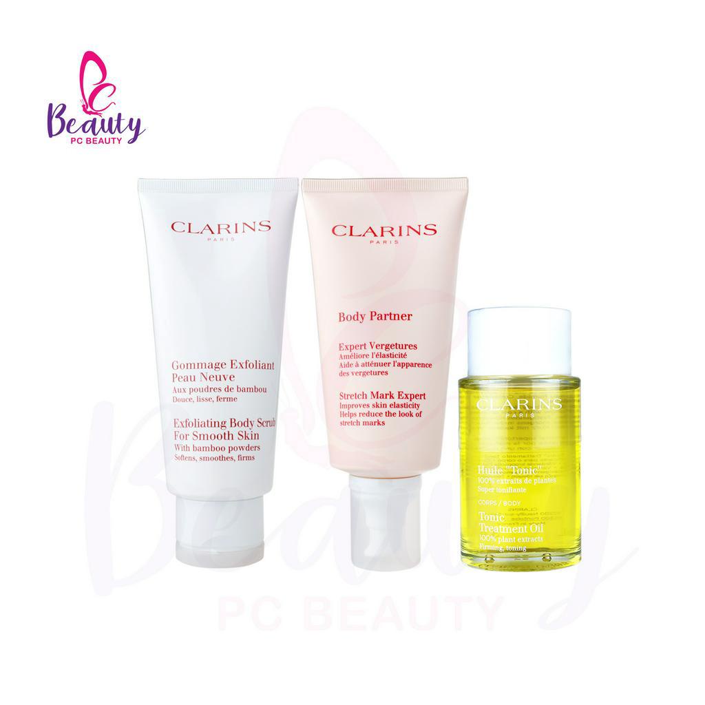 CLARINS BEAUTIFUL PREGNANCY RITUAL (3PCS) (BODY SCRUB/ TONIC TREATMENT