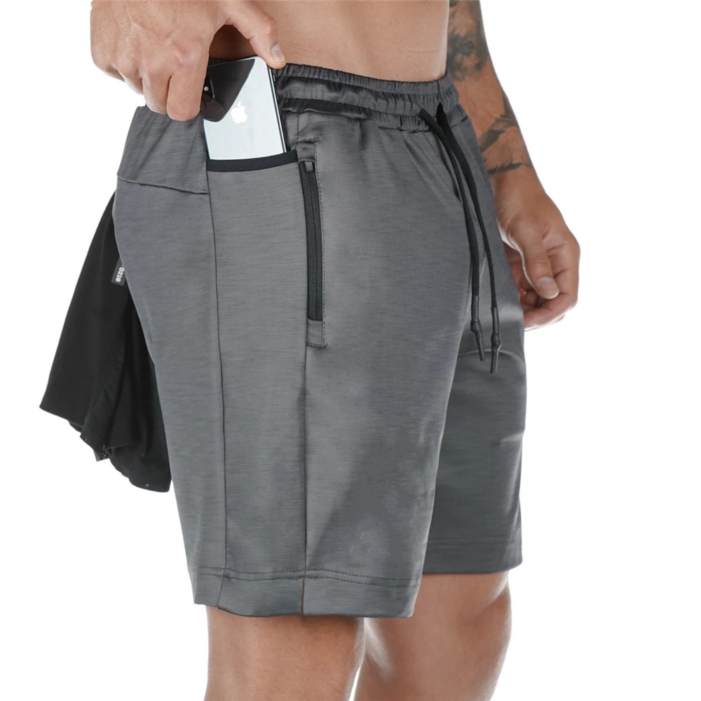 Mens Gym Fitness Sports Bermuda Jogging Training Shorts Multi-pocket Shorts