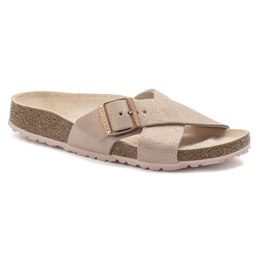 Birkenstock Siena Suede Leather Women's Regular Width Sandals in Light ...