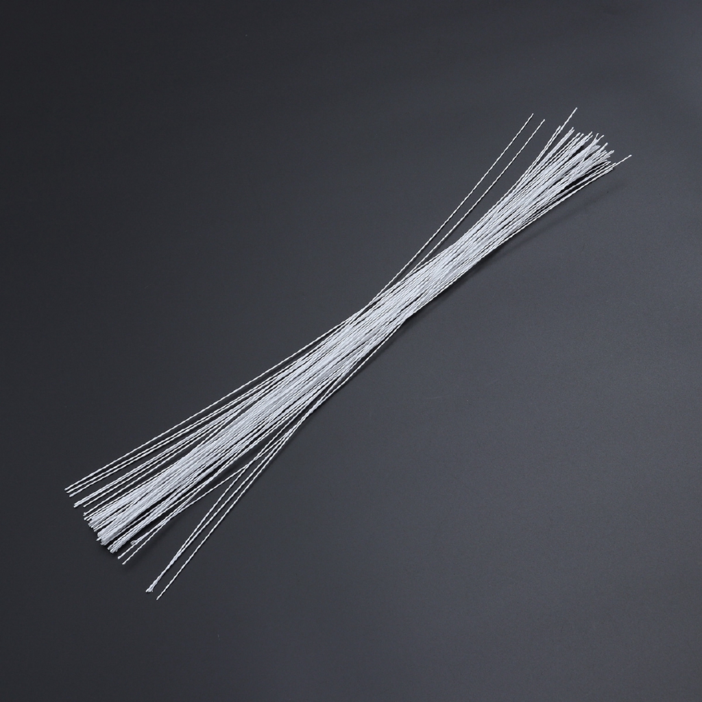 50pcs 24 Gauge White Floral Wire Stem Handmade Artificial Flower