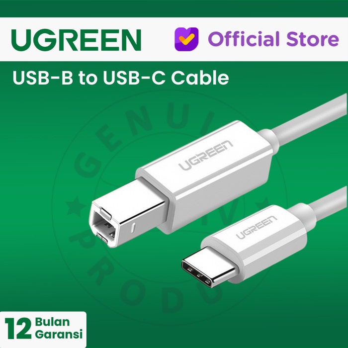 Ugreen USBB Cable (Printer) to USBC 1m, 2m US241 Shopee Singapore