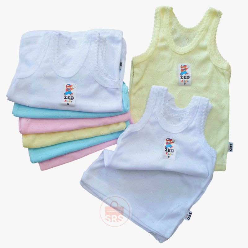 6pcs (1/2 Dozen) Kaos Singlet Baby Size S, M, L, XL, XXL, XXXL ZED KID ...