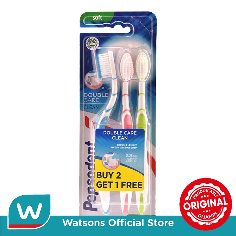Pepsodent Sikat Gigi Double Care Sensitive 2+1