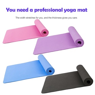 new TPE Yoga Mat Soft High Density EXTRA THICK yoga 6MM mat Anti slip ...