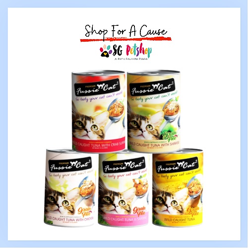 SG Fussie Cat Wild Caught Tuna Range Wet Cat Canned Food 400g