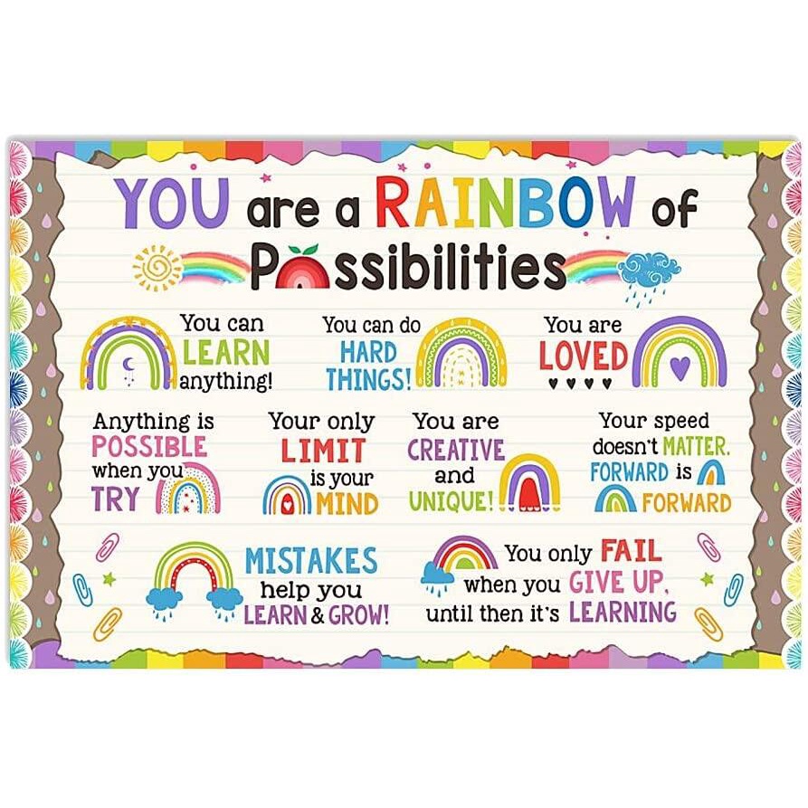 Teacher's Classroom Posters You A Rainbow's Possibility Poster ...