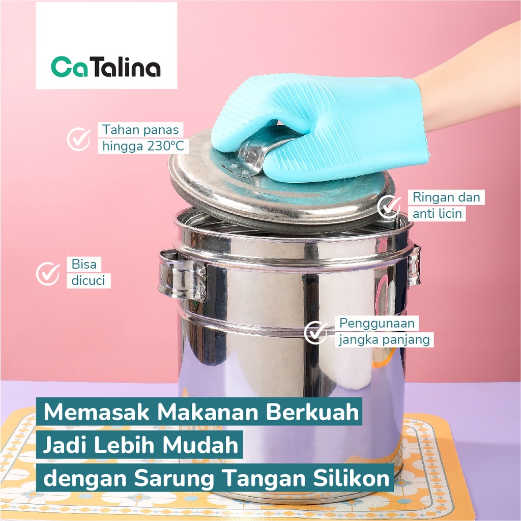 Sarung Tangan Glove Oven Silikon Anti Panas - Gambar 2