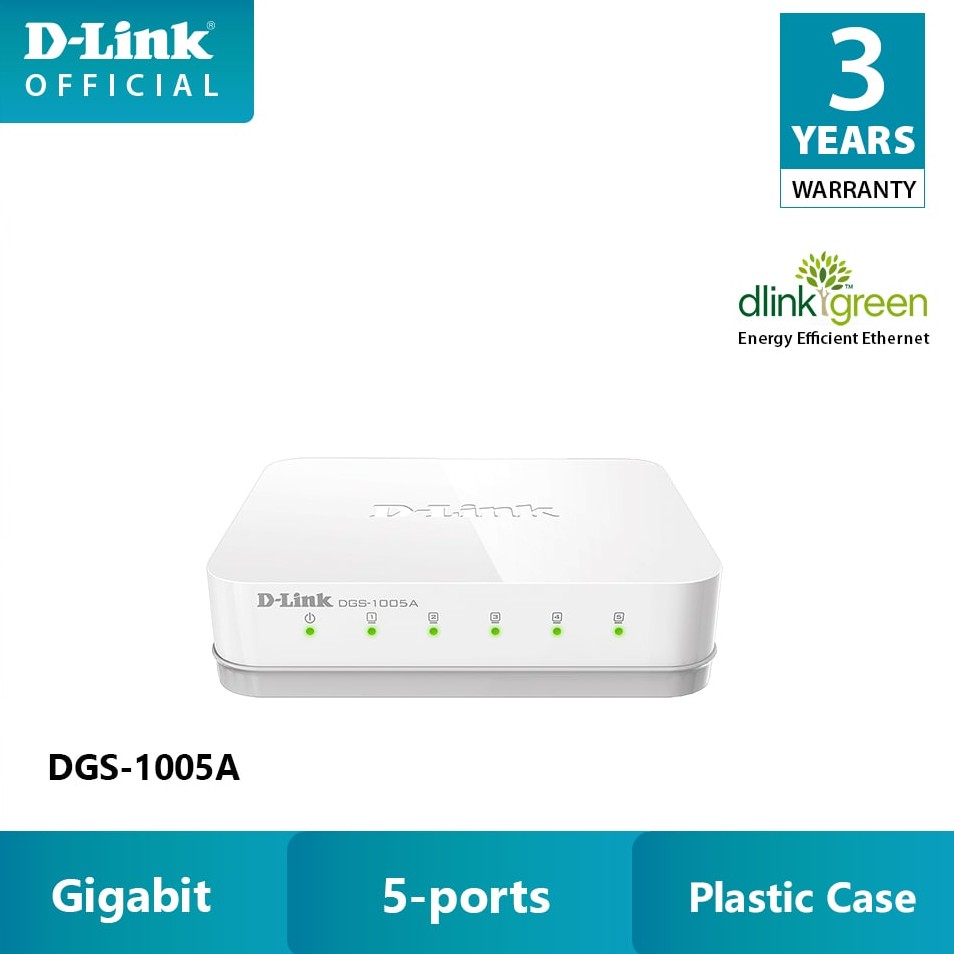 DGS-1005A 5-Port Gigabit Unmanaged Desktop Switch