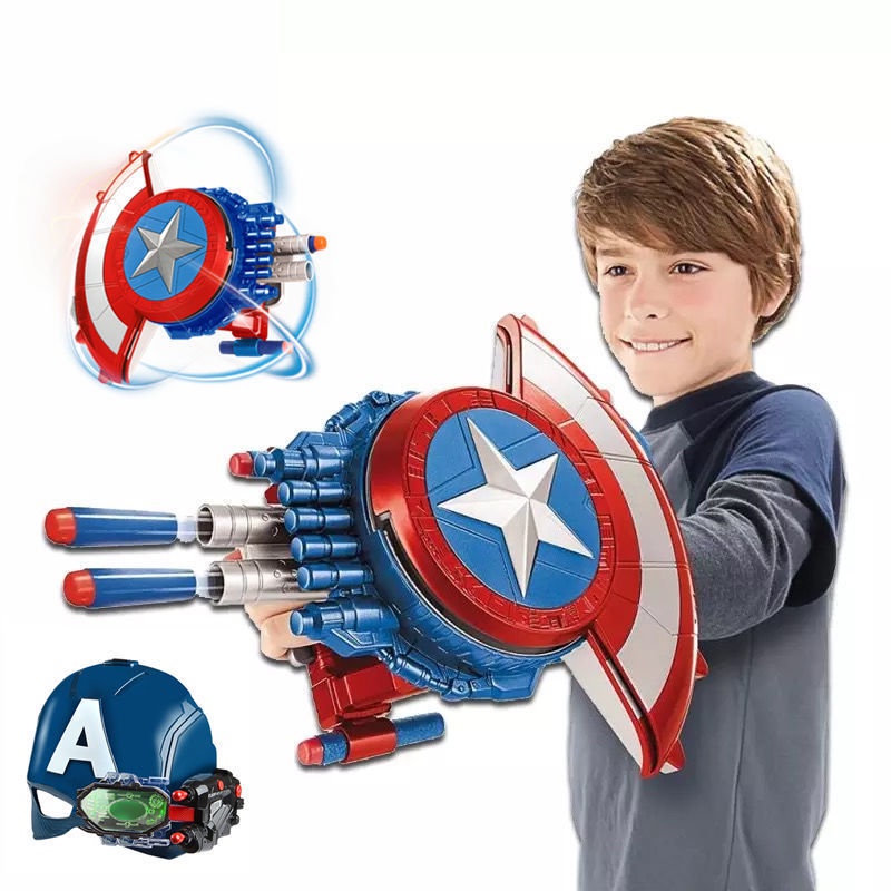Marvel Captain America shield toy launcher shooting boys children's