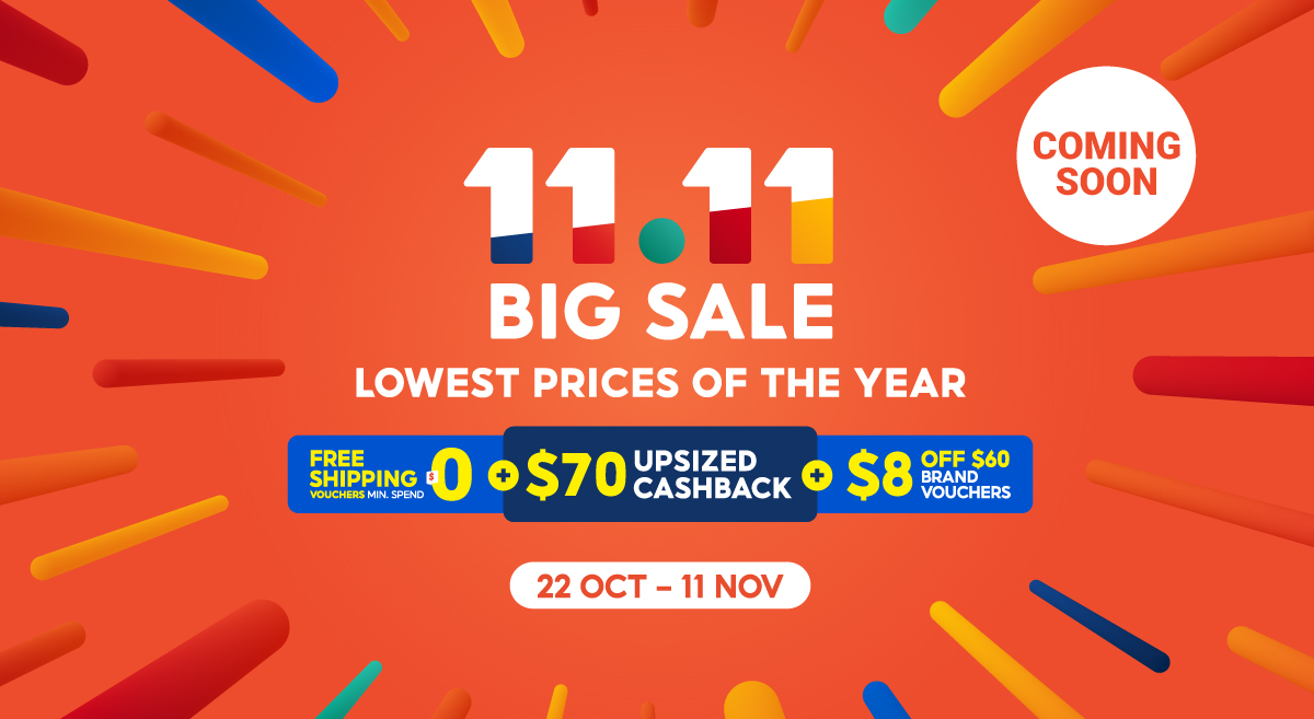 11.11 Big Sale 2023 | $70 Upsized Cashback | Shopee Singapore