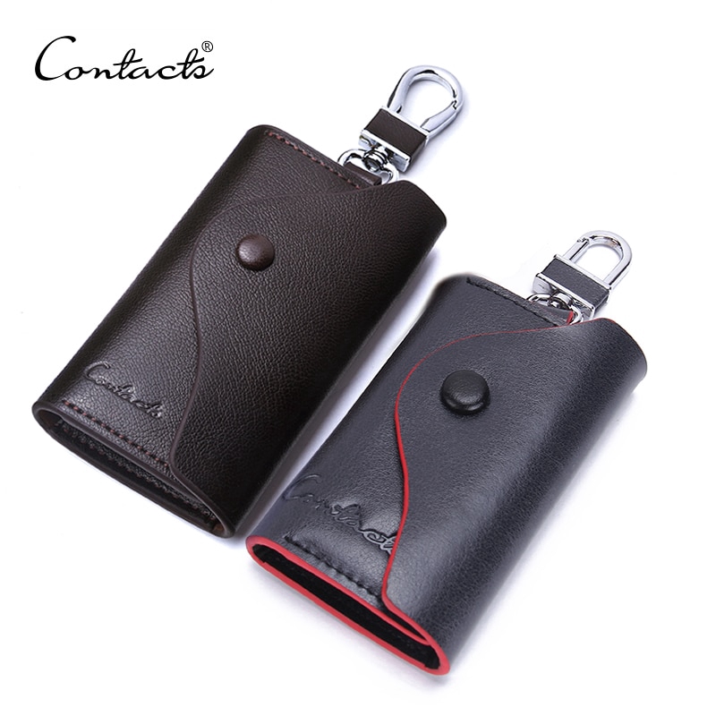 CONTACT'S Men Genuine Leather Key Wallet Male Housekeeper Small Key ...